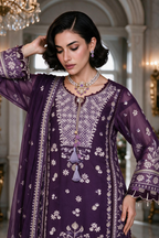 Embroidered Shirt Shalwar Dupatta - 4232