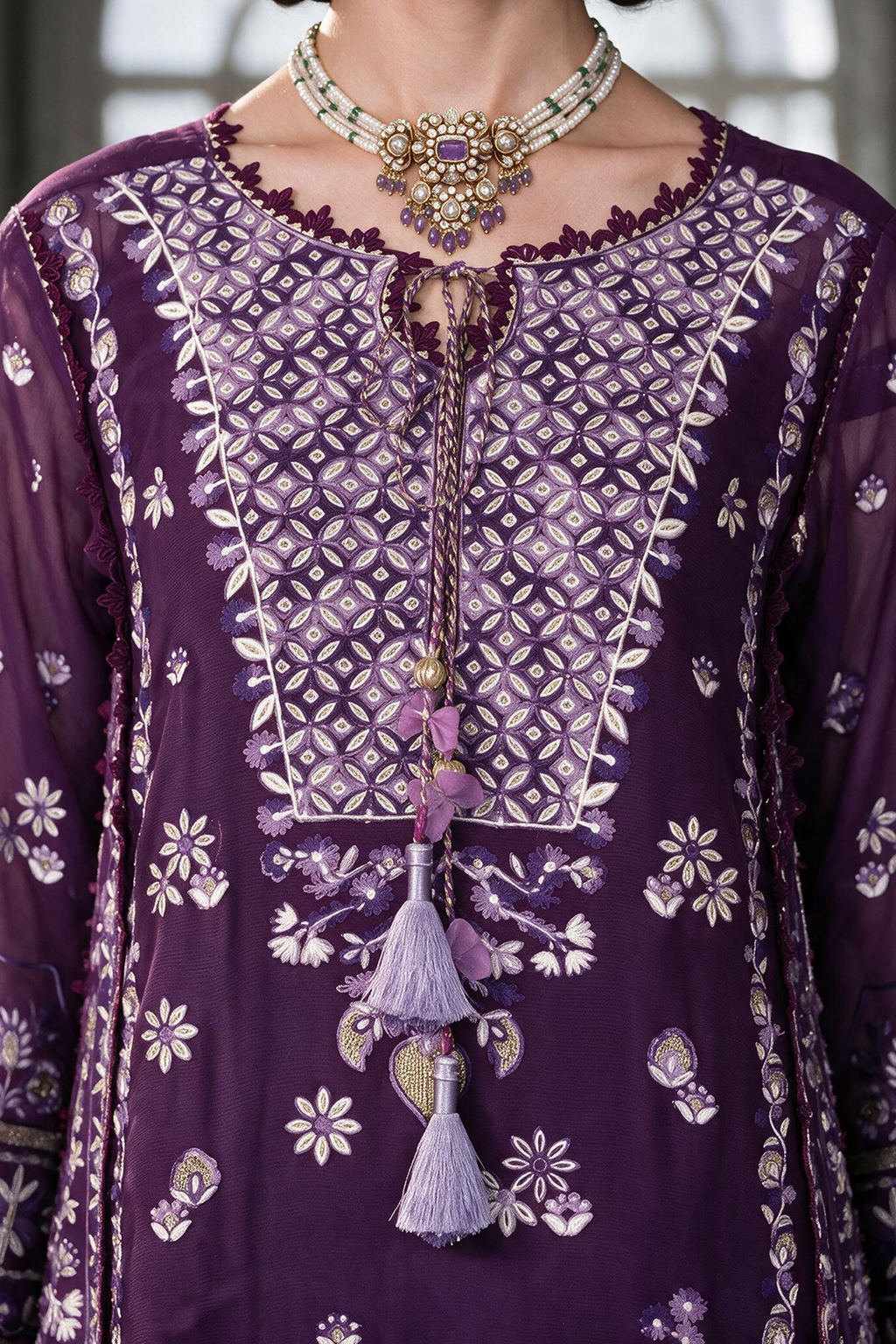 Embroidered Shirt Shalwar Dupatta - 4232
