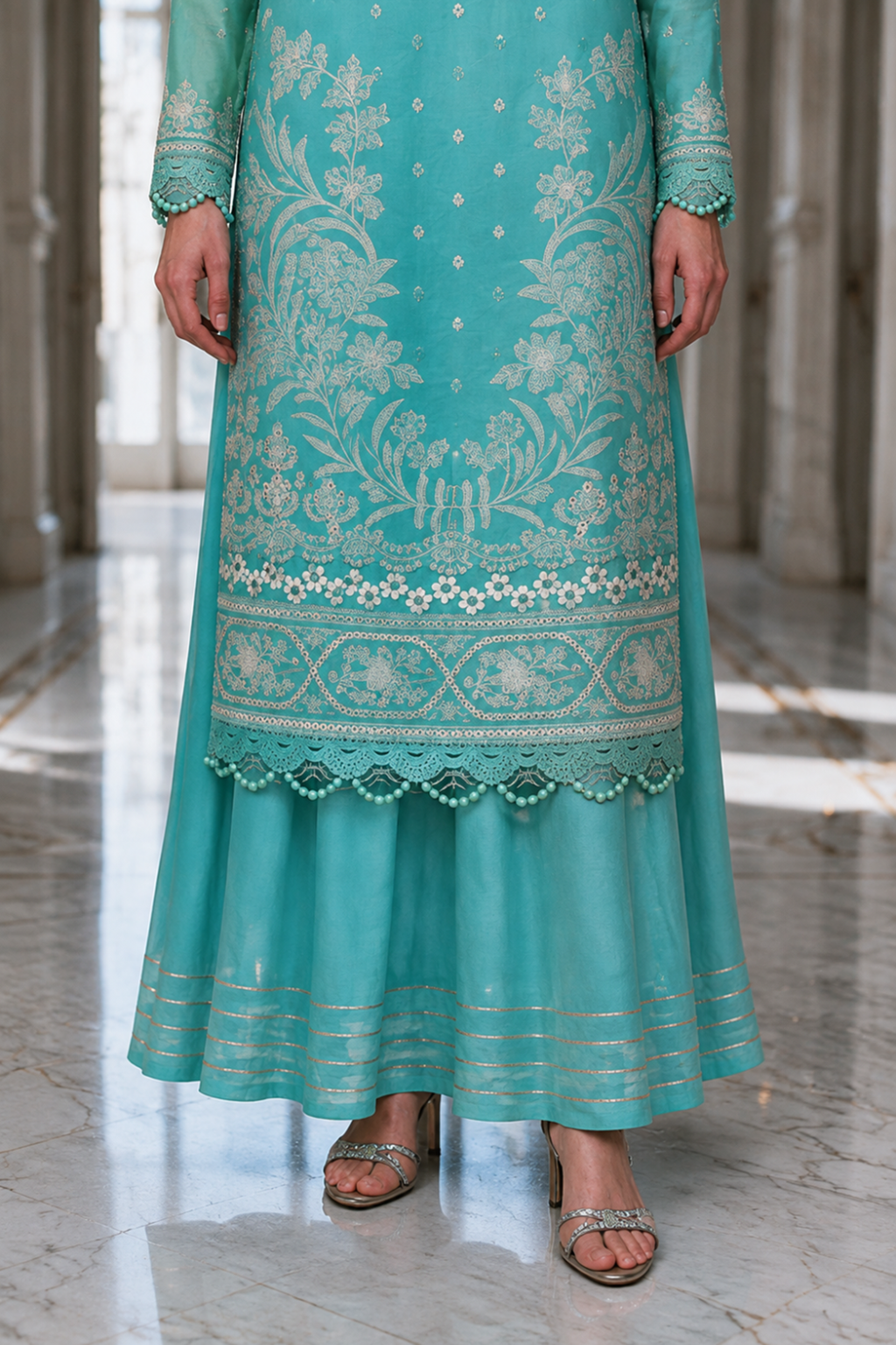 Embroidered Shirt Shalwar Dupatta - 4234