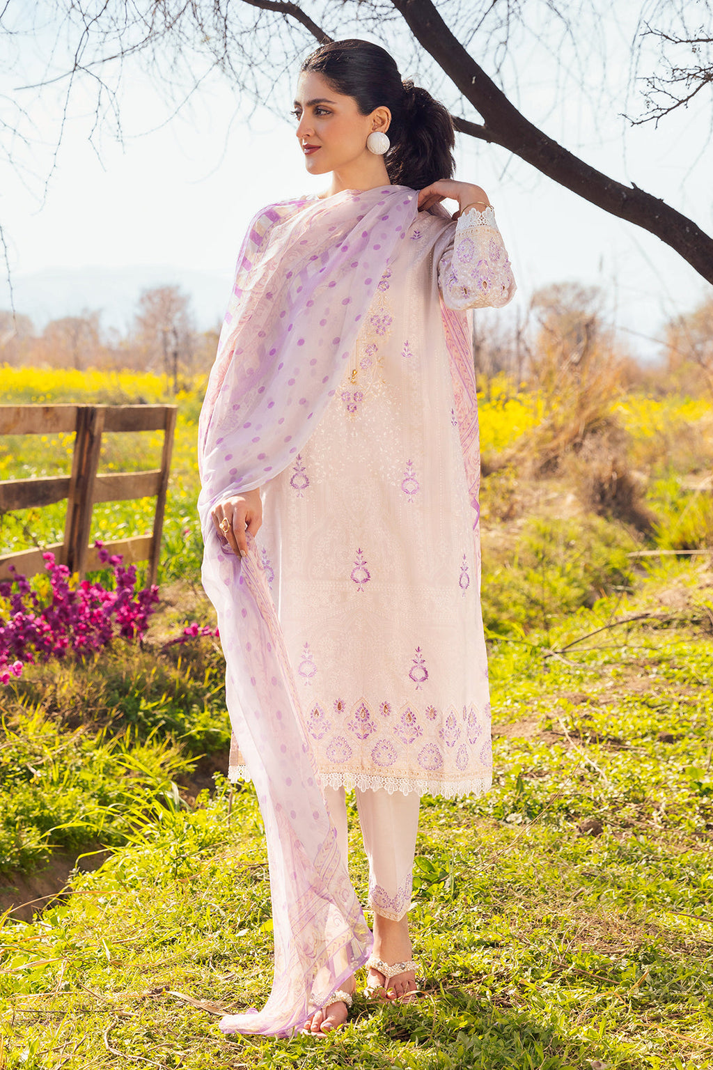 Embroidered Shirt Shalwar Dupatta - 0046