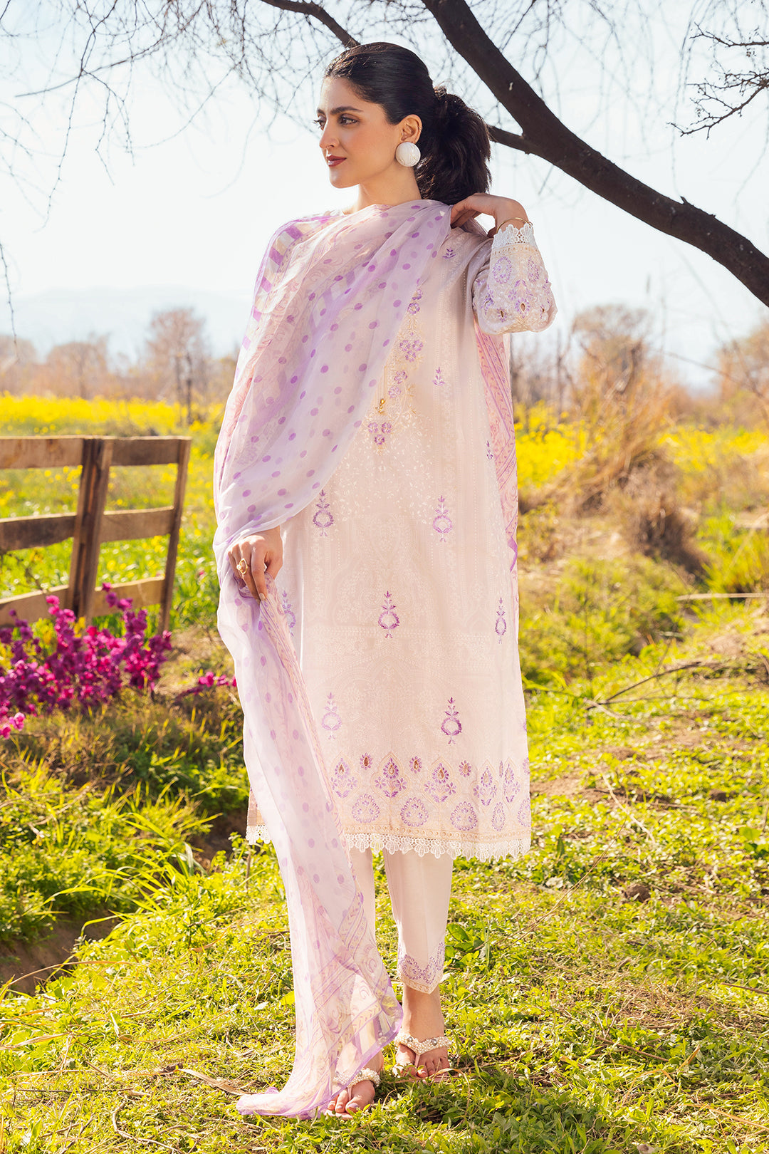 Embroidered Shirt Shalwar Dupatta - 0046