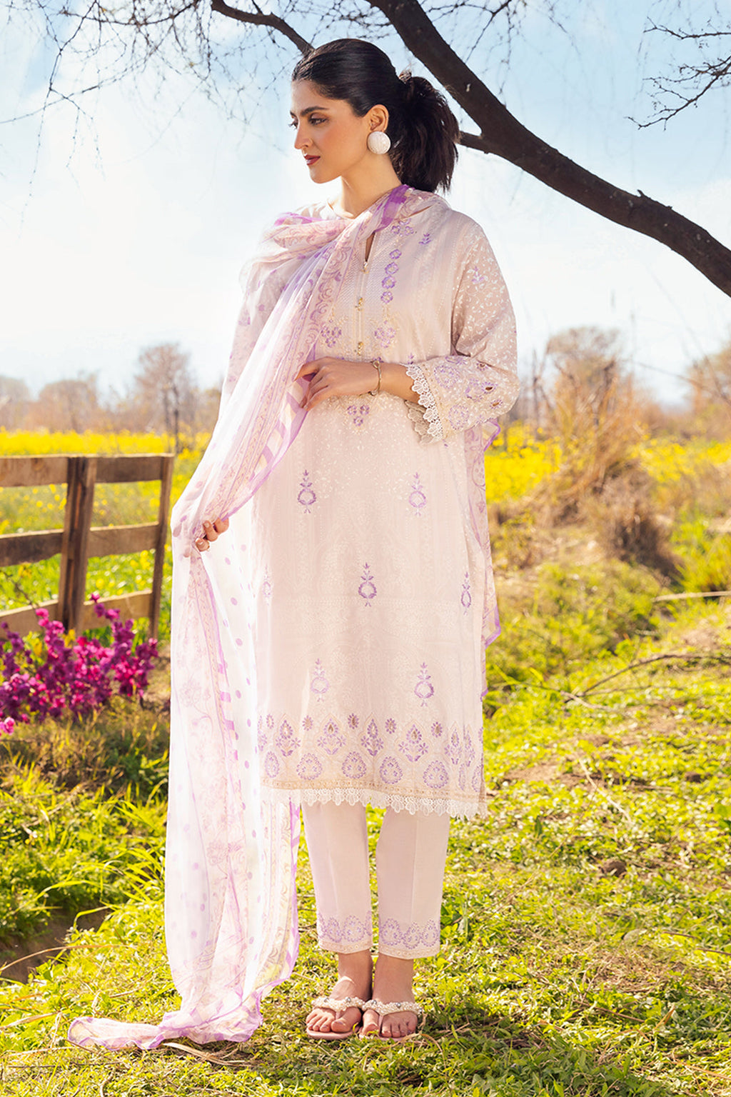 Embroidered Shirt Shalwar Dupatta - 0046