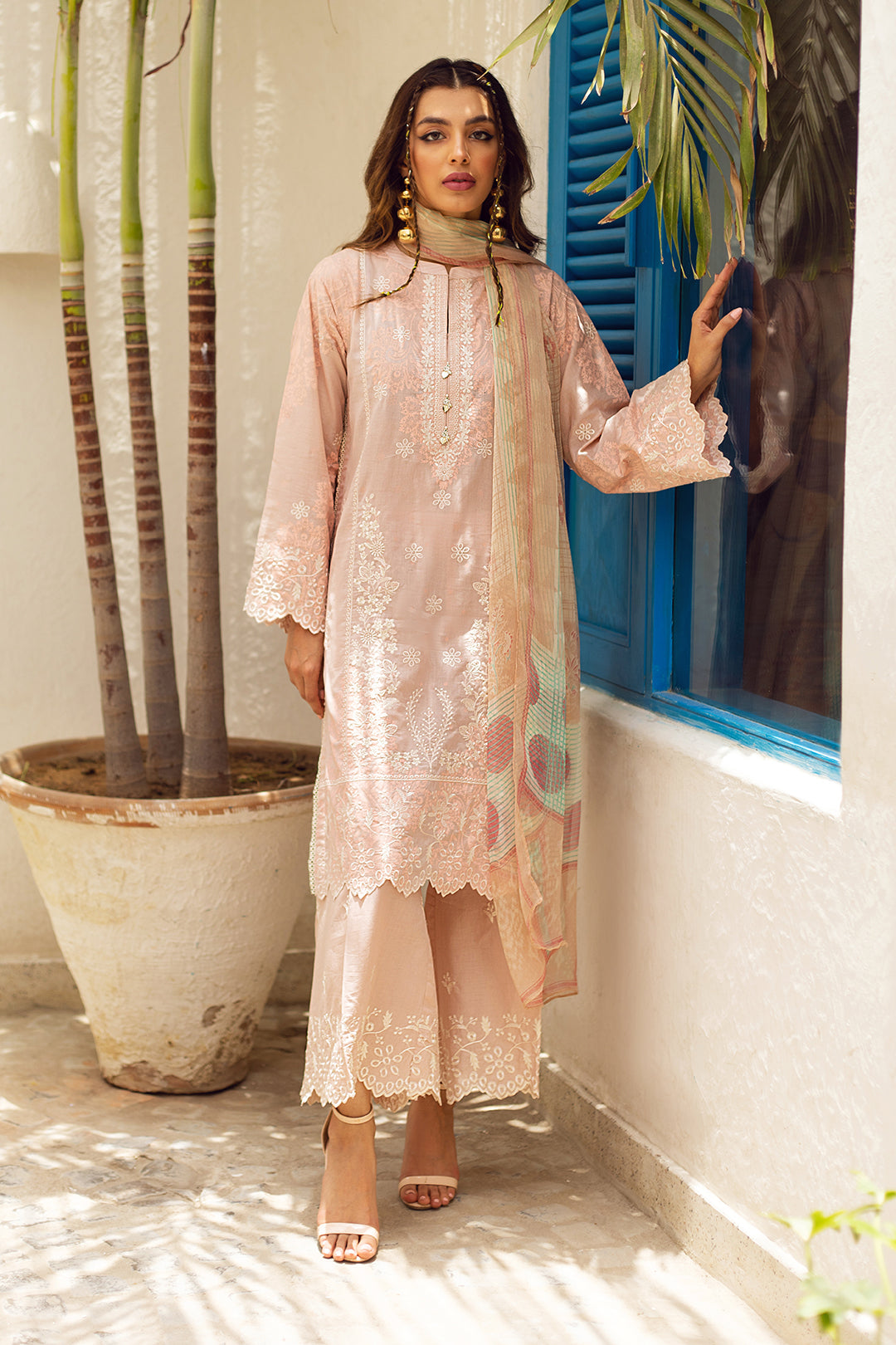 Embroidered Shirt Shalwar Dupatta - 0049