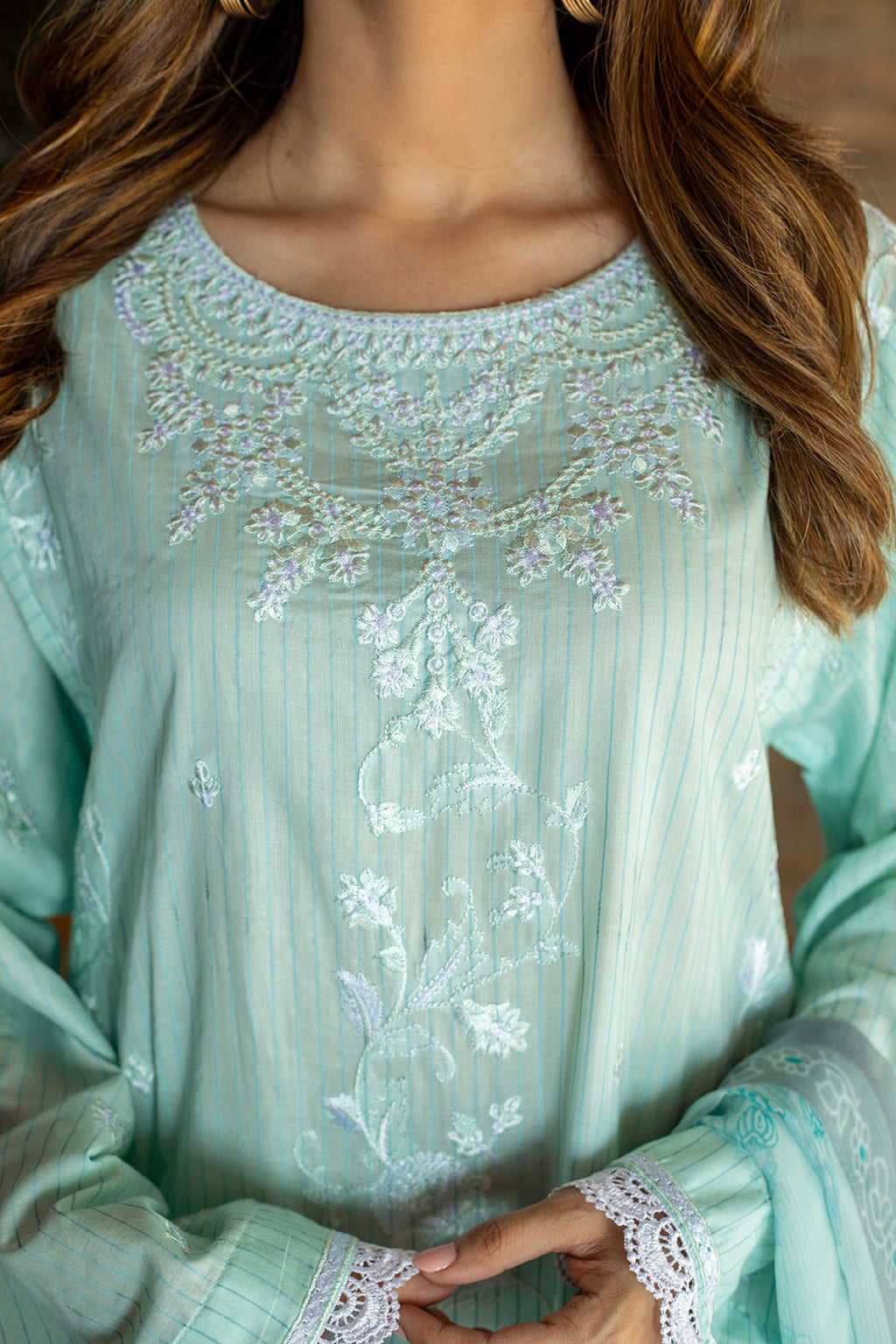 Embroidered Shirt Shalwar Dupatta - 0051
