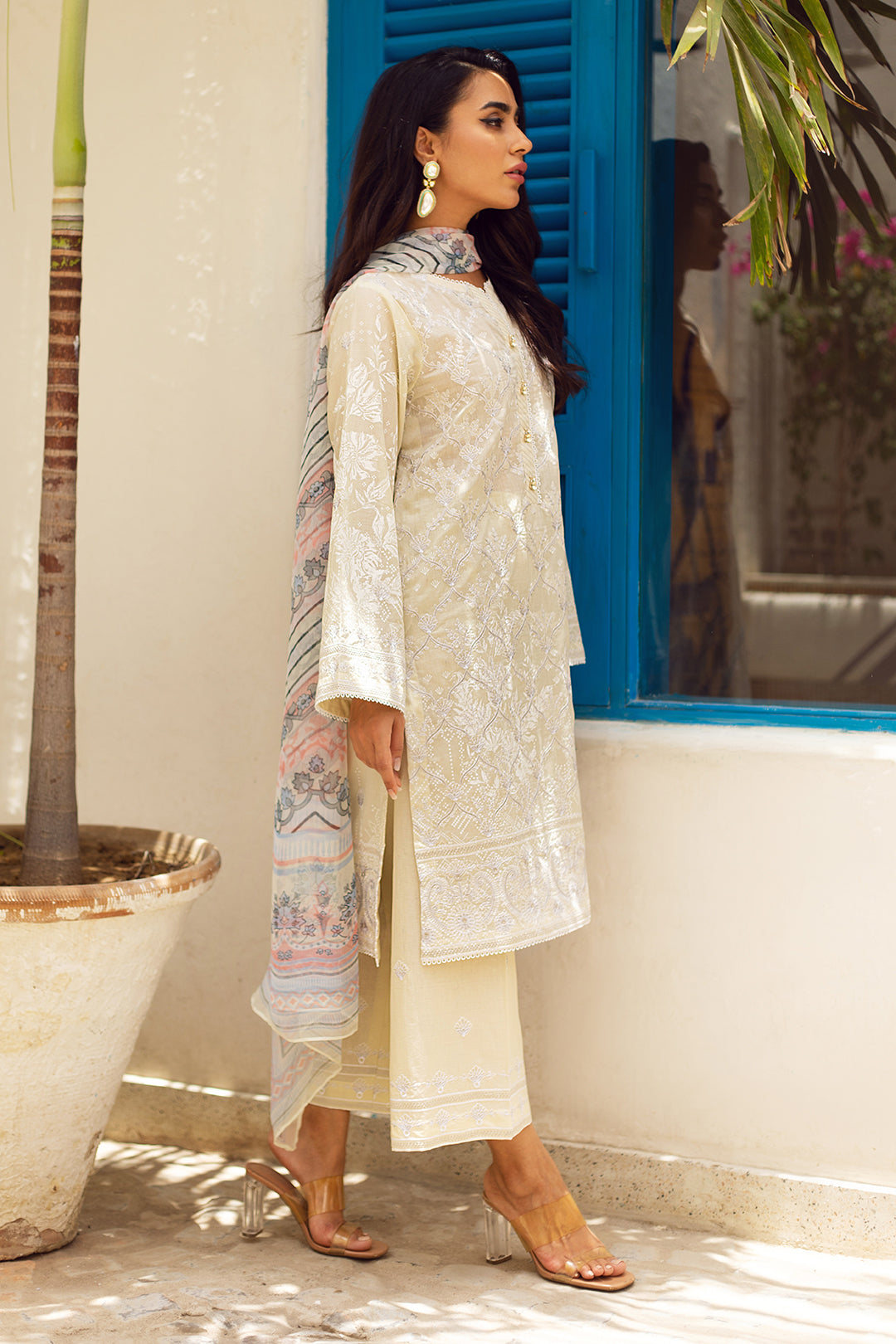 Embroidered Shirt Shalwar Dupatta - 0052