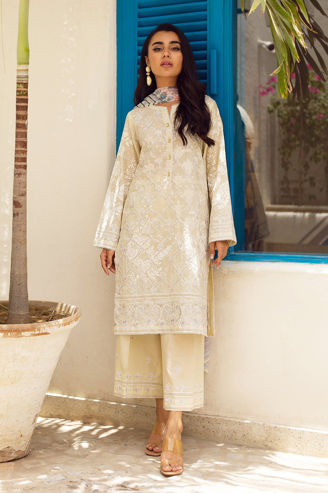 Embroidered Shirt Shalwar Dupatta - 0052