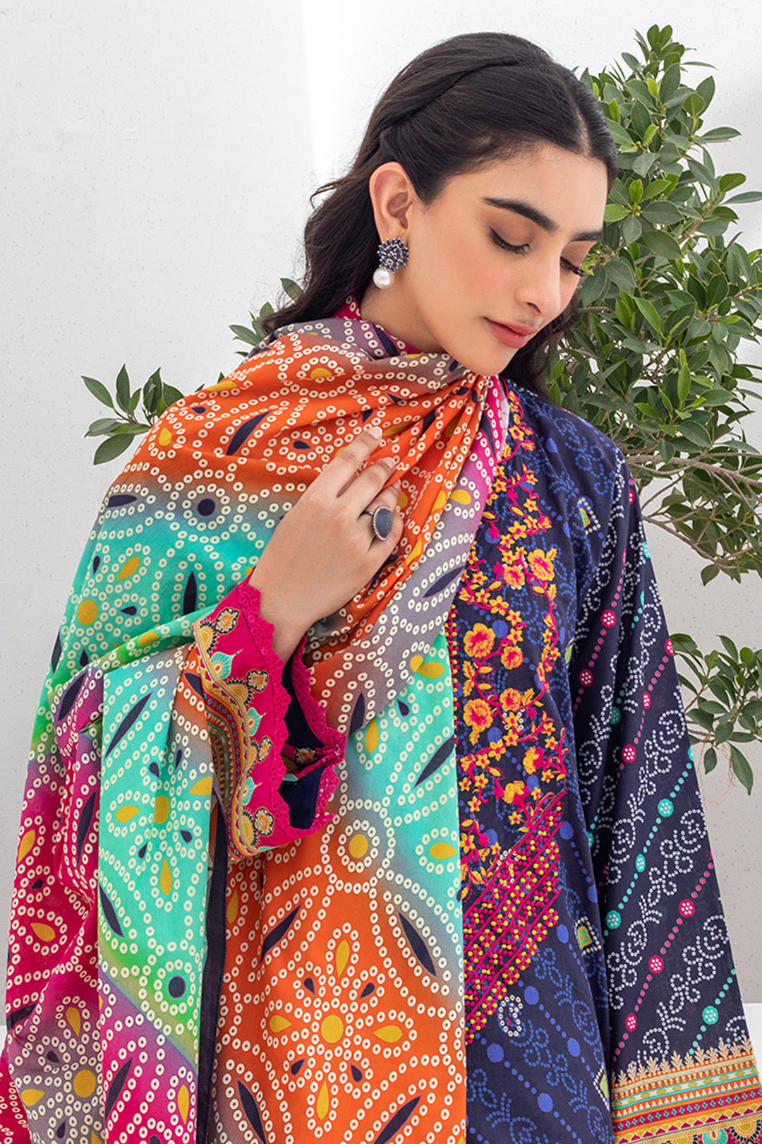 Embroidered Shirt Dupatta - 0215