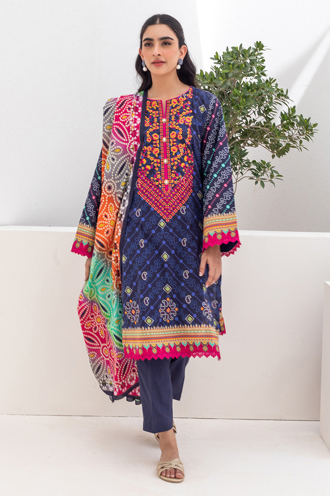 Embroidered Shirt Dupatta - 0215