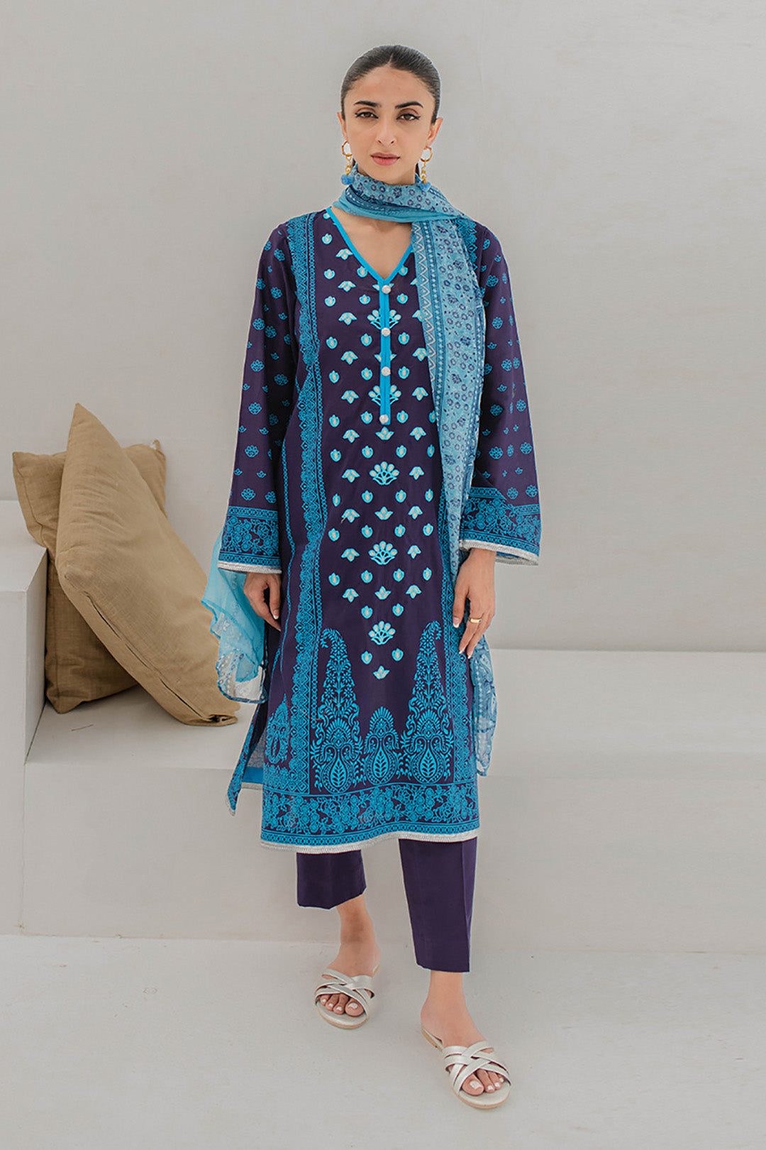 Embroidered Shirt Dupatta - 0218