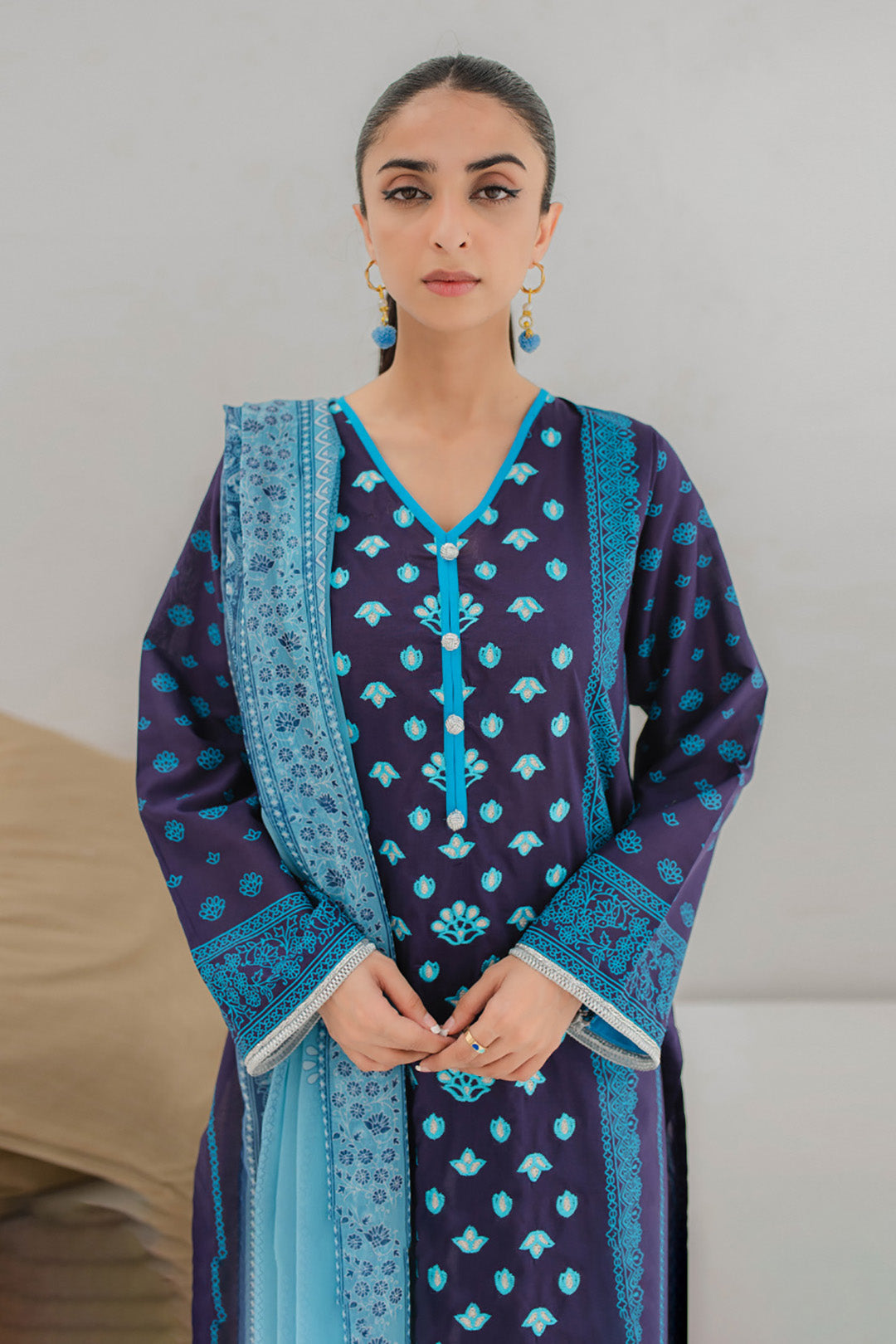 Embroidered Shirt Dupatta - 0218