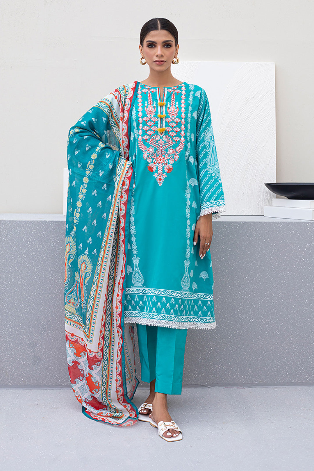 Embroidered Shirt Dupatta - 0391