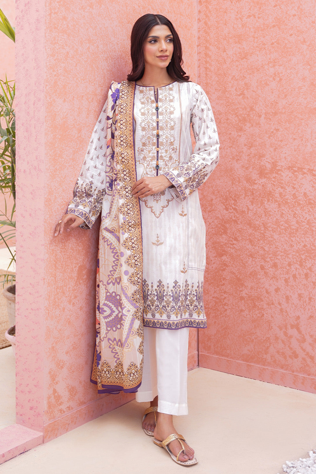 Embroidered Shirt Shalwar Dupatta - 0170