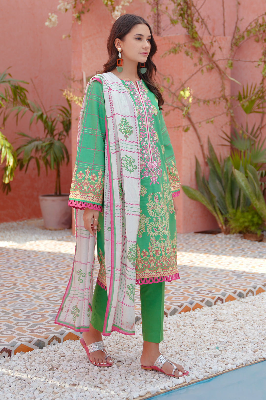 Embroidered Shirt Shalwar Dupatta - 0171