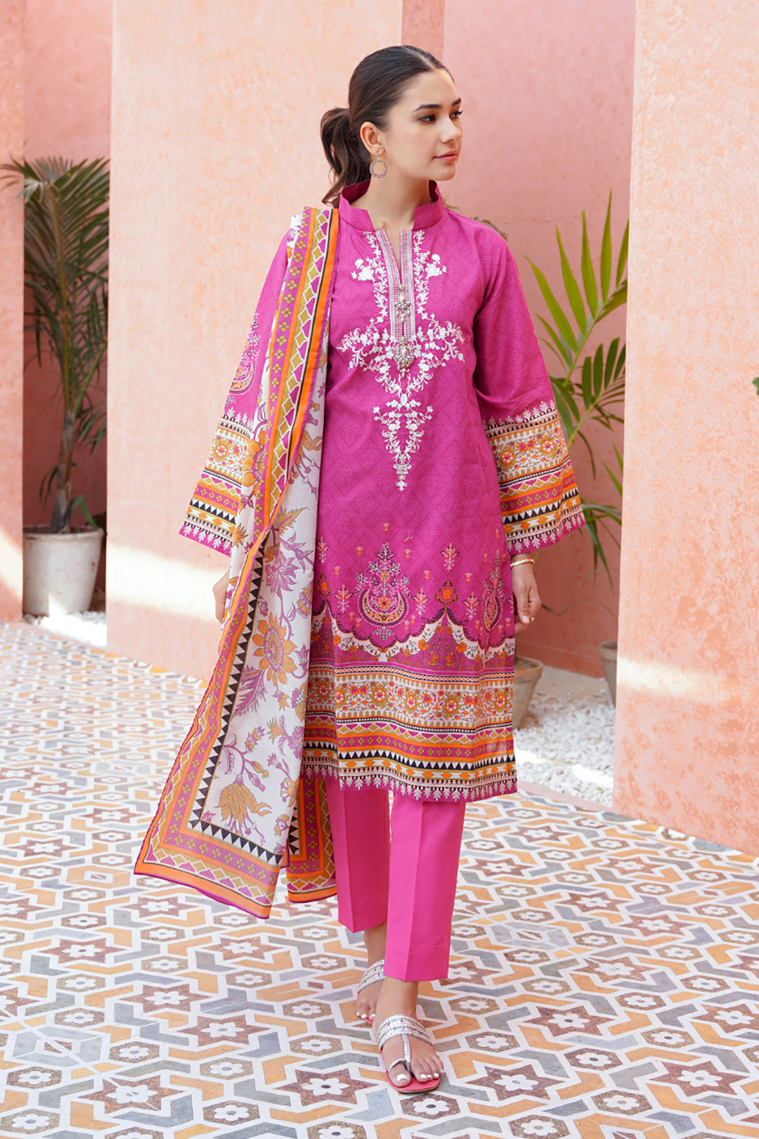 Embroidered Shirt Shalwar Dupatta - 0172