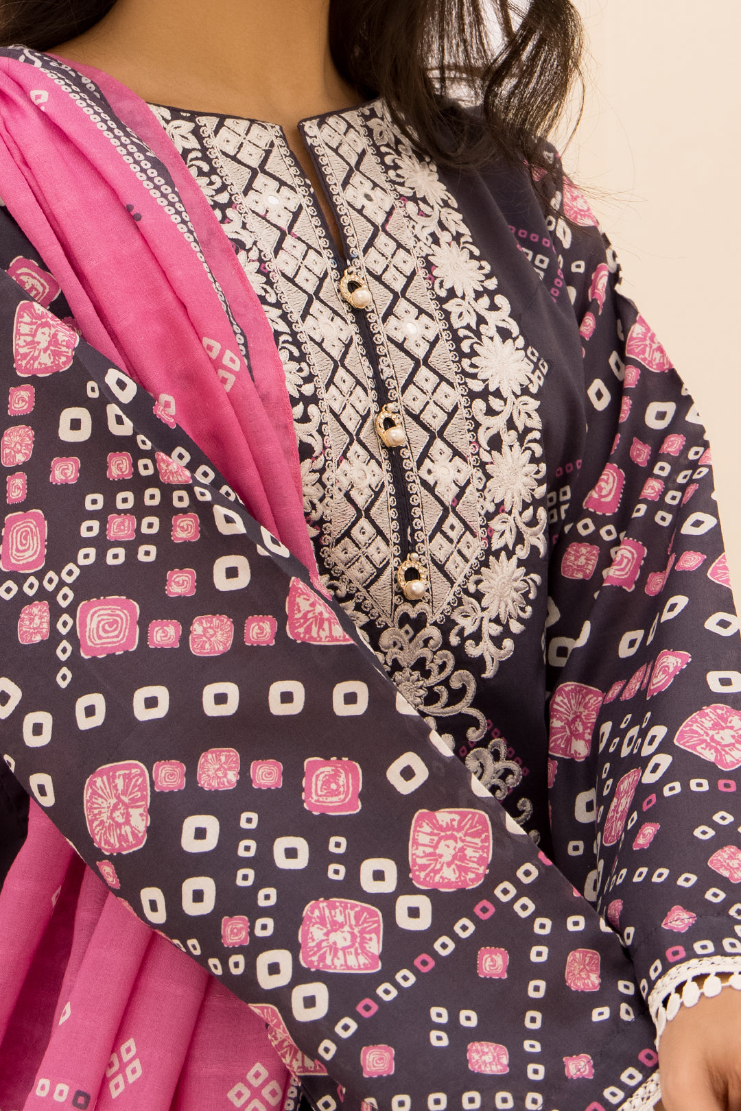 Embroidered Shirt Shalwar Dupatta - 0176