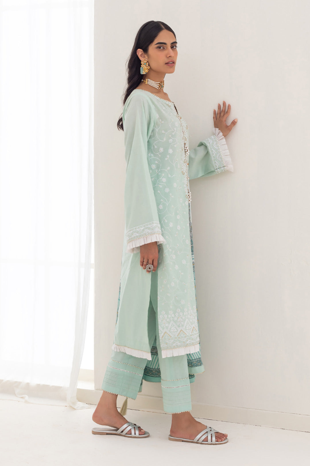 Embroidered Shirt Shalwar Dupatta - 0182