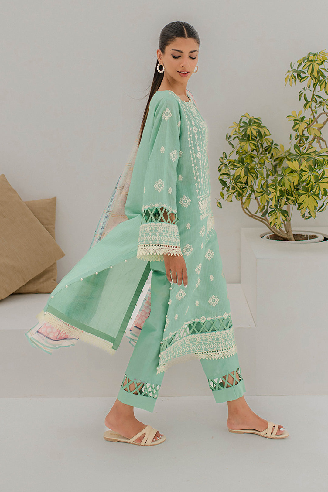 Embroidered Shirt Shalwar Dupatta - 0186