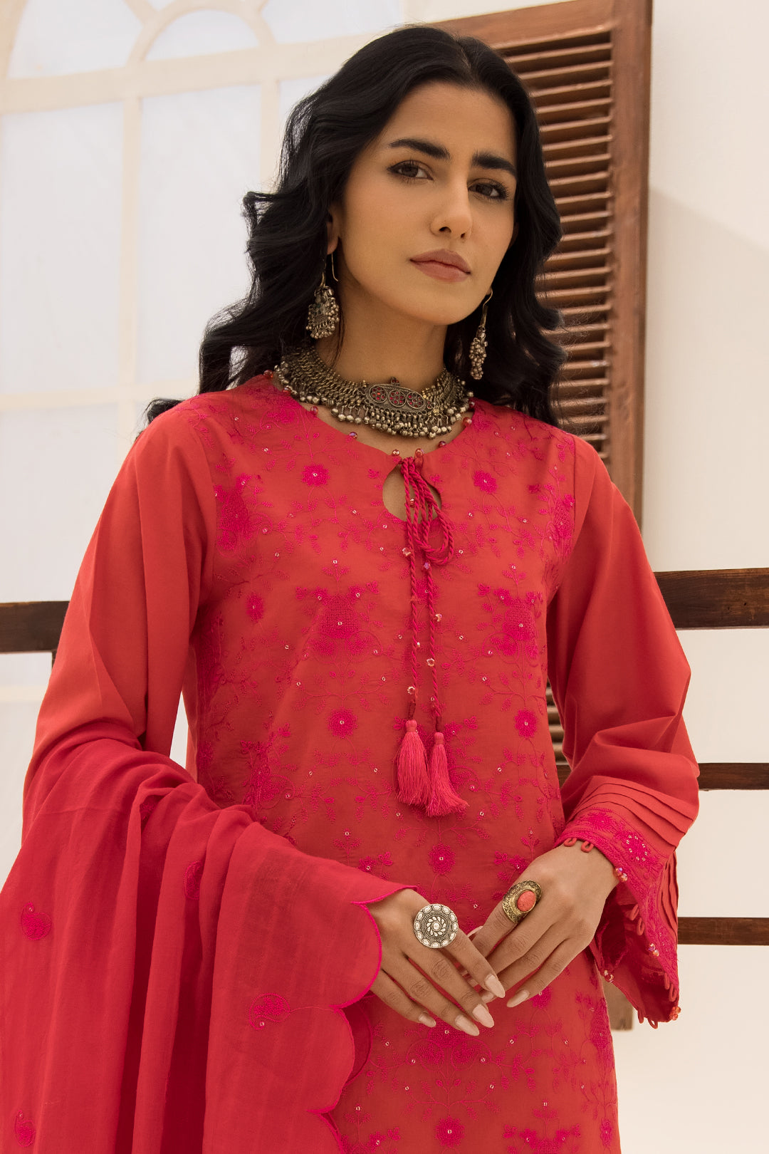 Embroidered Shirt Shalwar Dupatta - 0191