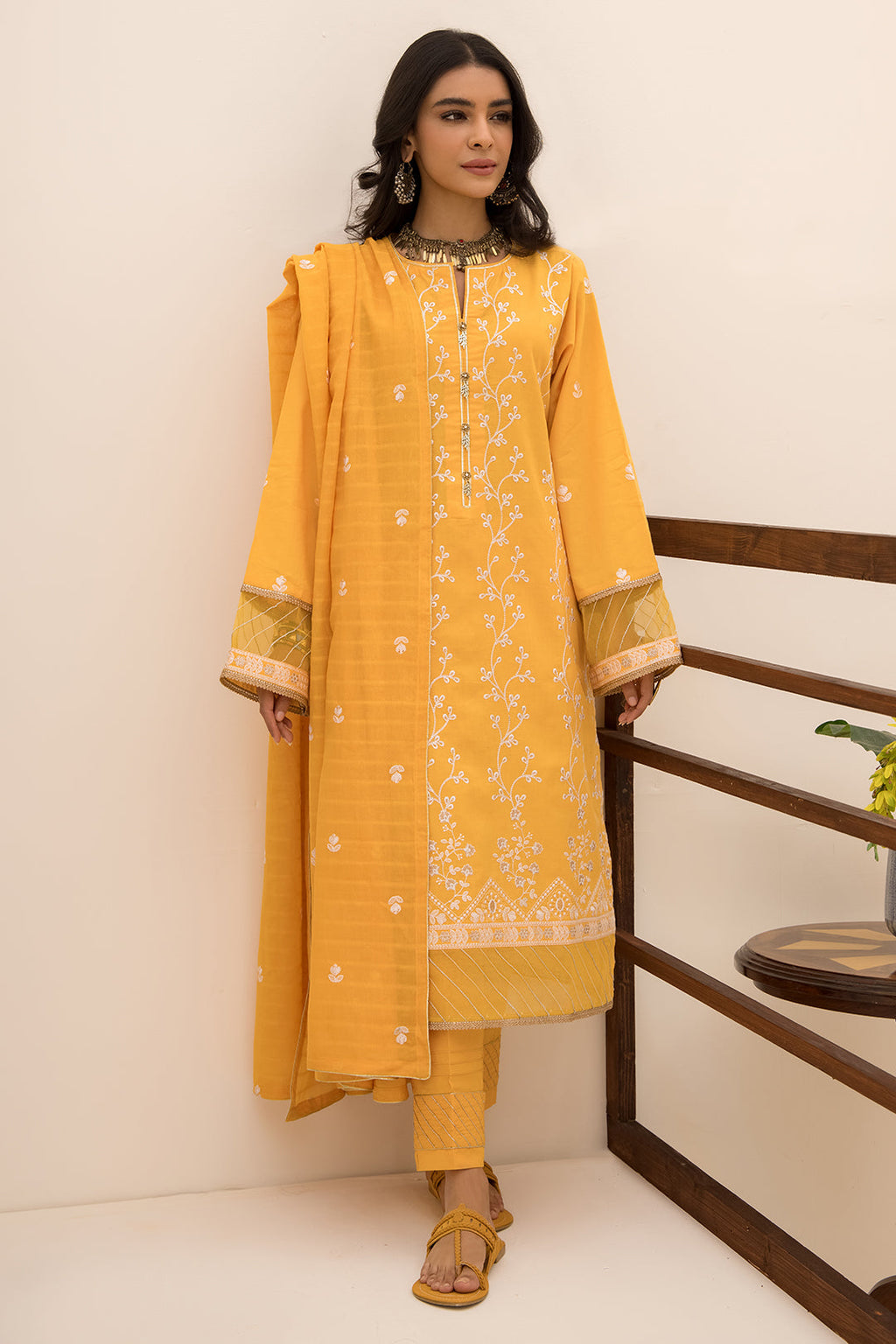Embroidered Shirt Shalwar Dupatta - 0193