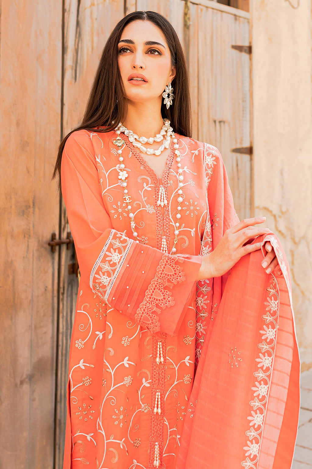 Embroidered Shirt Shalwar Dupatta - 0194