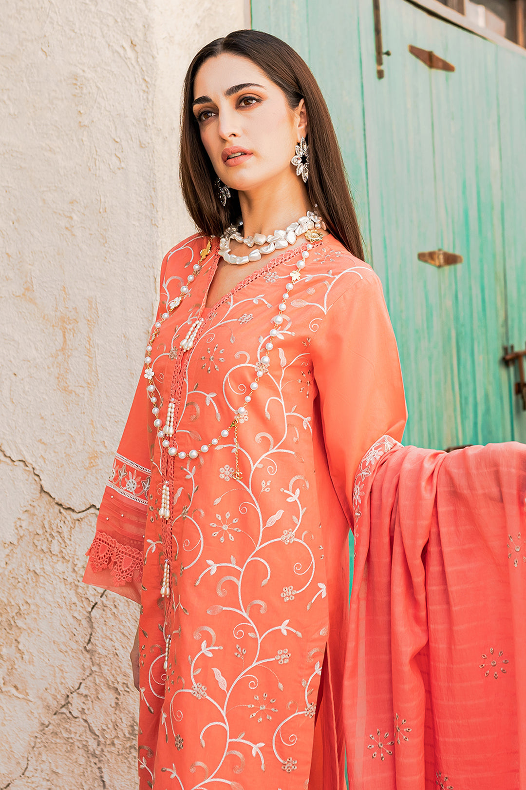 Embroidered Shirt Shalwar Dupatta - 0194