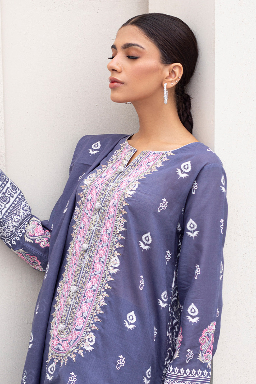 Embroidered Shirt Shalwar Dupatta - 0197