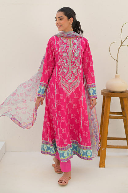 Embroidered Shirt Shalwar Dupatta - 0258