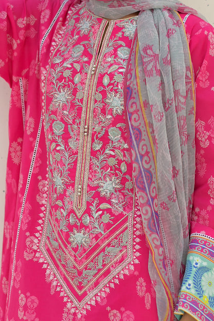 Embroidered Shirt Shalwar Dupatta - 0258