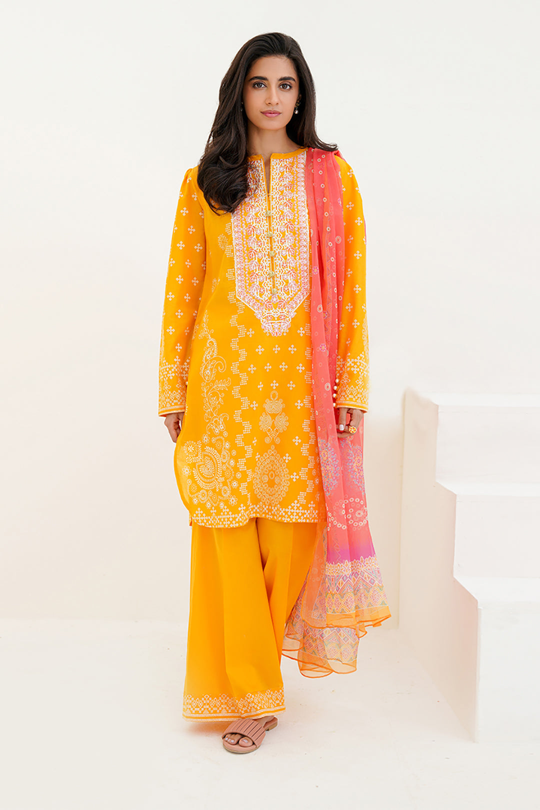 Embroidered Shirt Shalwar Dupatta - 0259