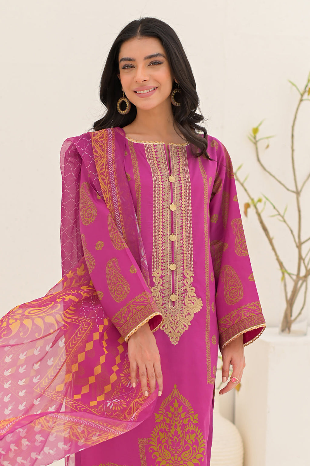 Embroidered Shirt Shalwar Dupatta - 0260