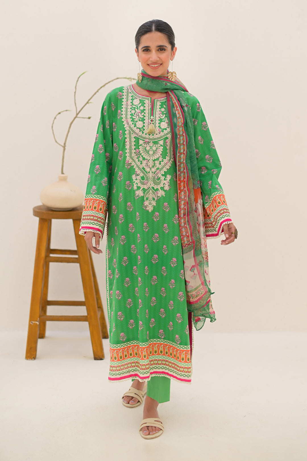 Embroidered Shirt Shalwar Dupatta - 0263