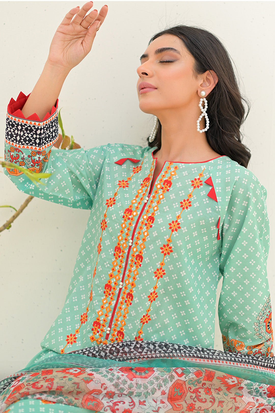 Embroidered Shirt Shalwar Dupatta - 0264