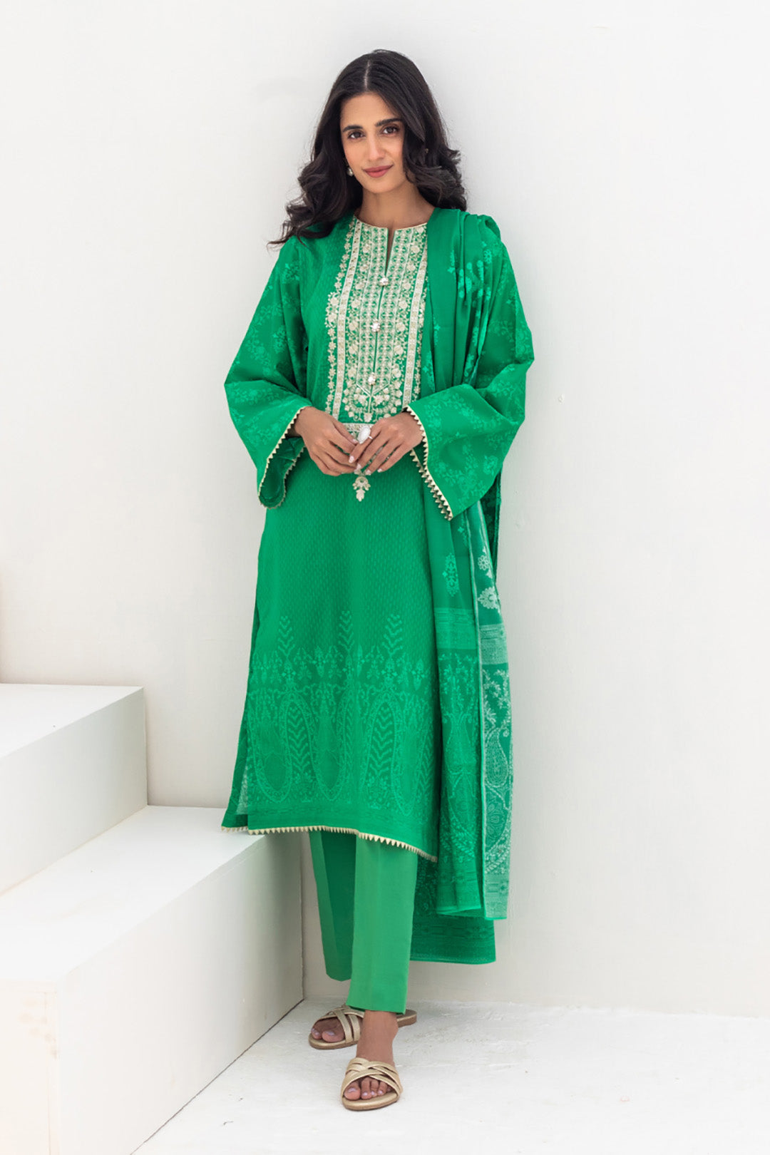 Embroidered Shirt Shalwar Dupatta - 0267