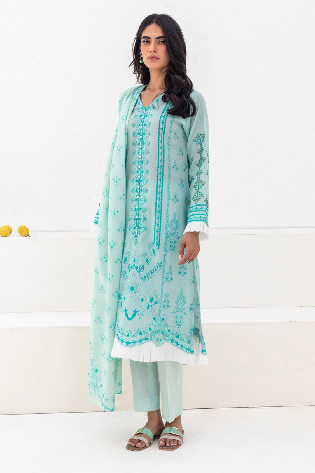 Embroidered Shirt Shalwar Dupatta - 0277