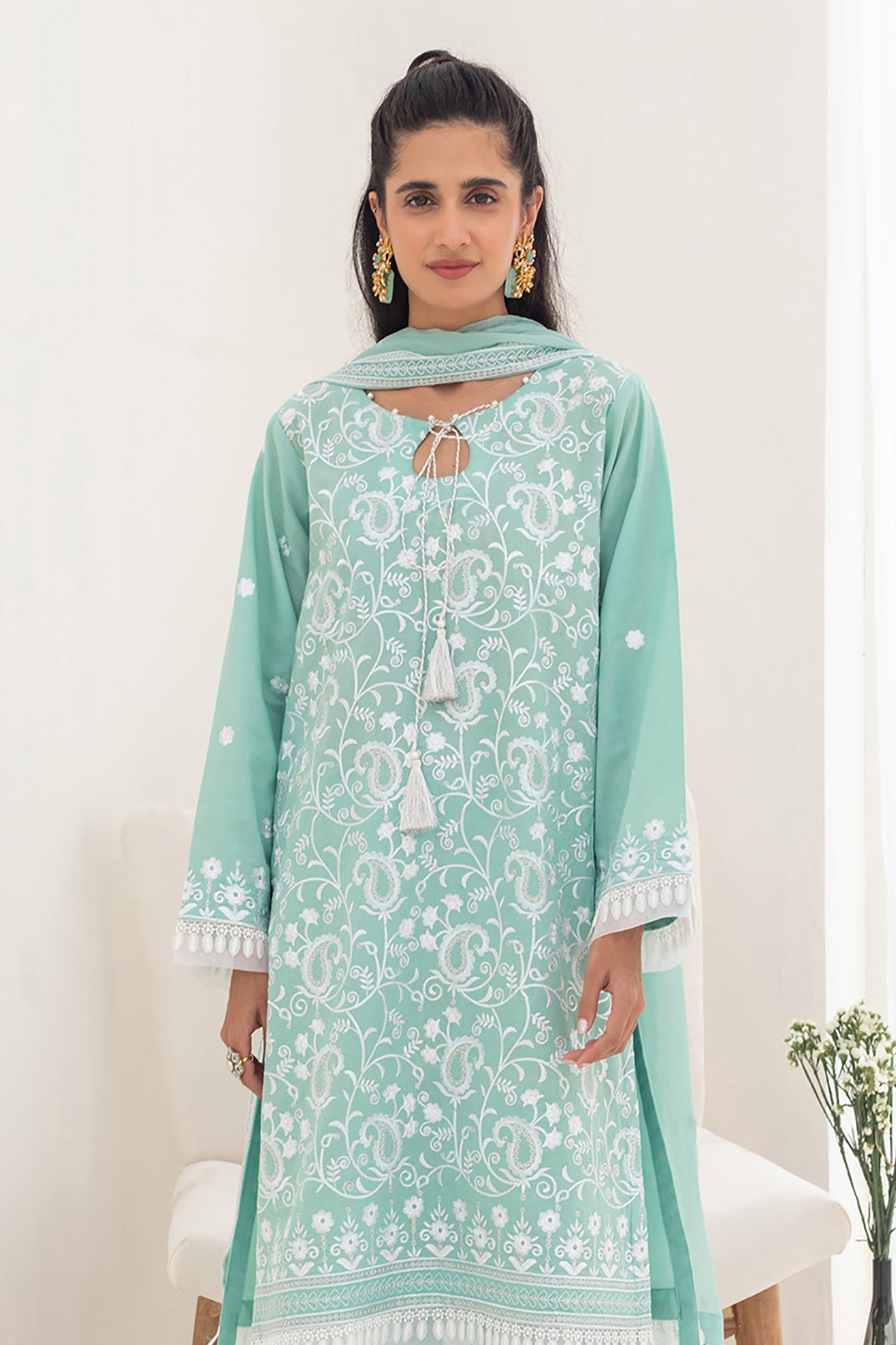 Embroidered Shirt Shalwar Dupatta - 0291