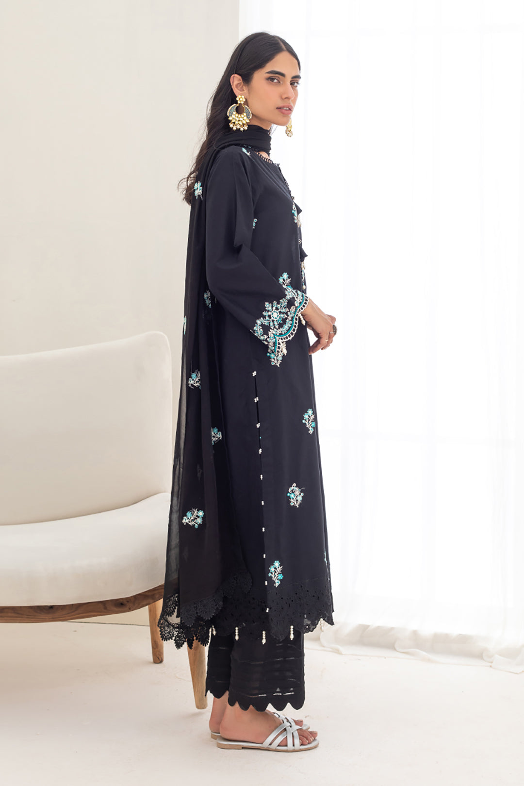 Embroidered Shirt Shalwar Dupatta - 0293