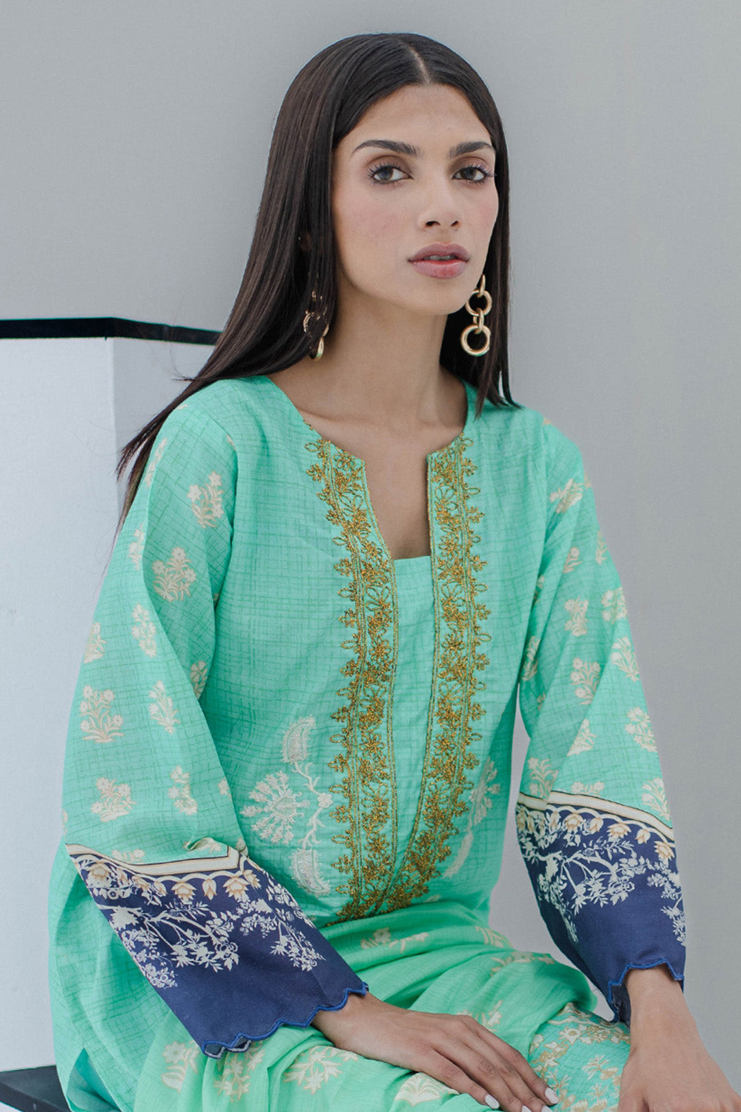 Embroidered Shirt Shalwar Dupatta - 0356