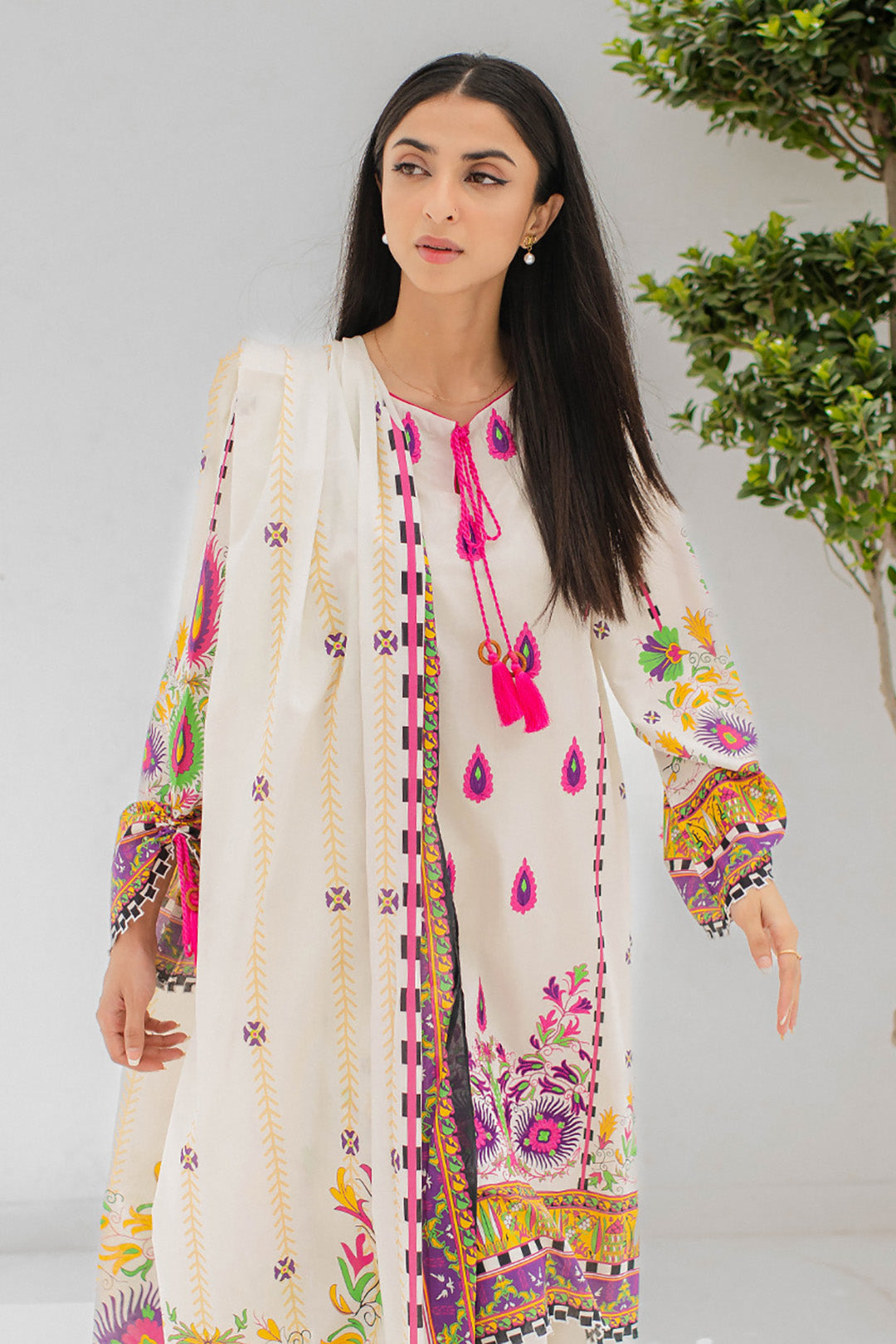 Embroidered Shirt Shalwar Dupatta - 0358