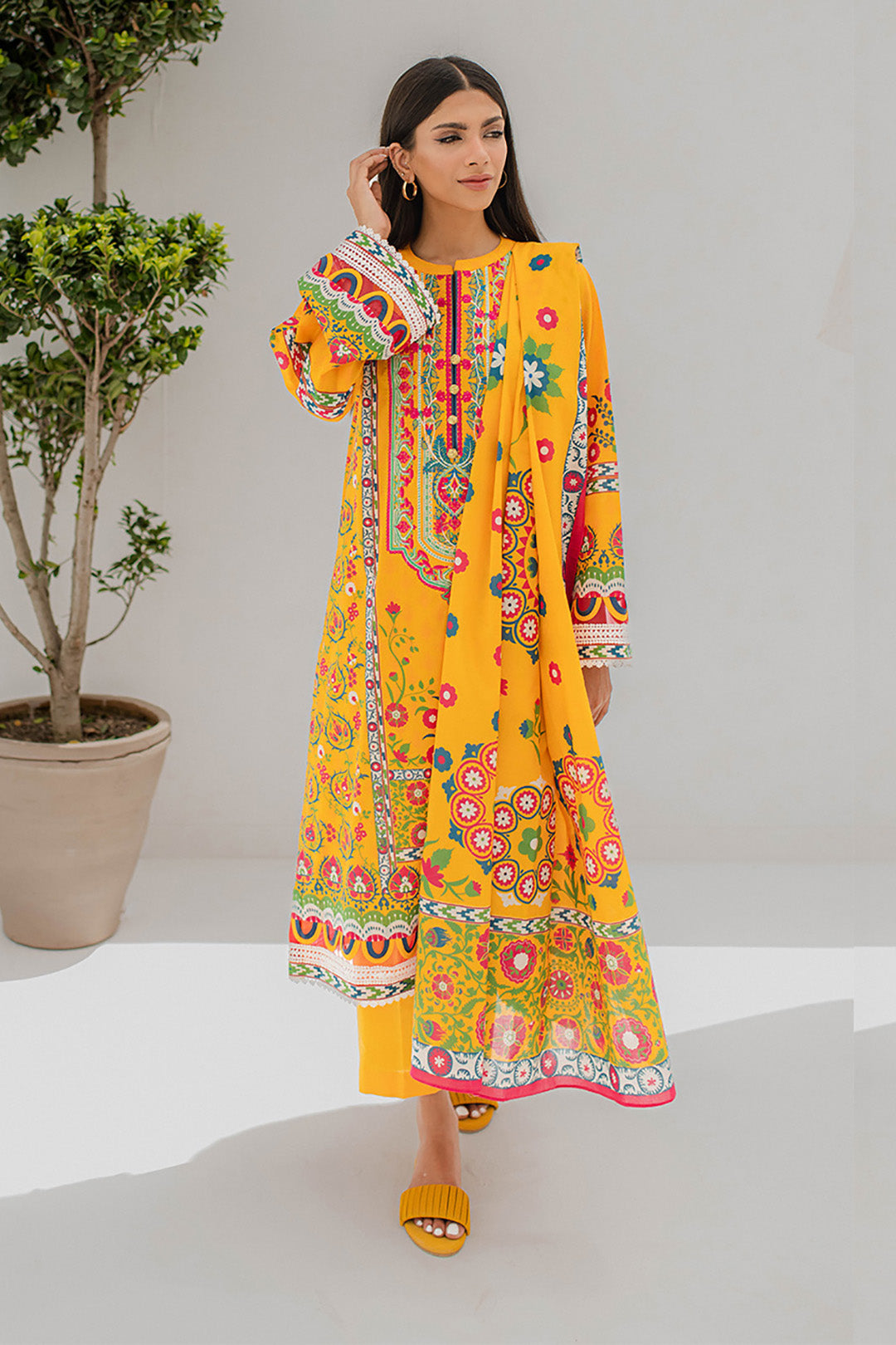 Embroidered Shirt Shalwar Dupatta - 0361