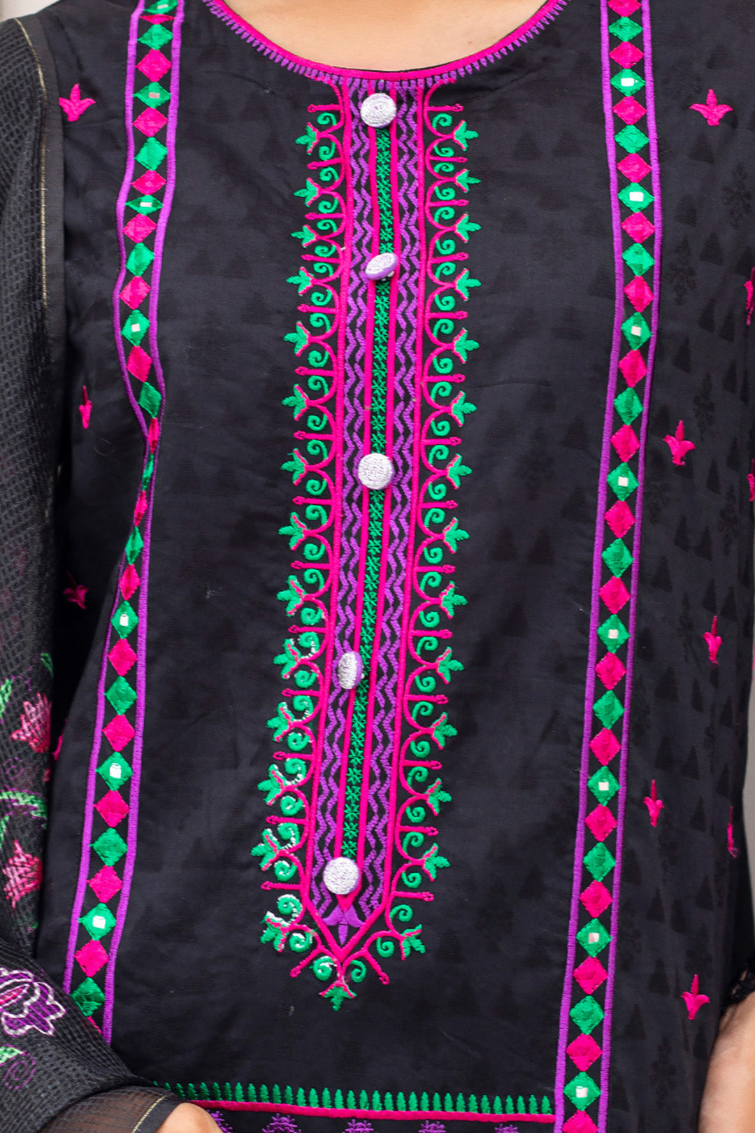 Embroidered Shirt Shalwar Dupatta - 0366