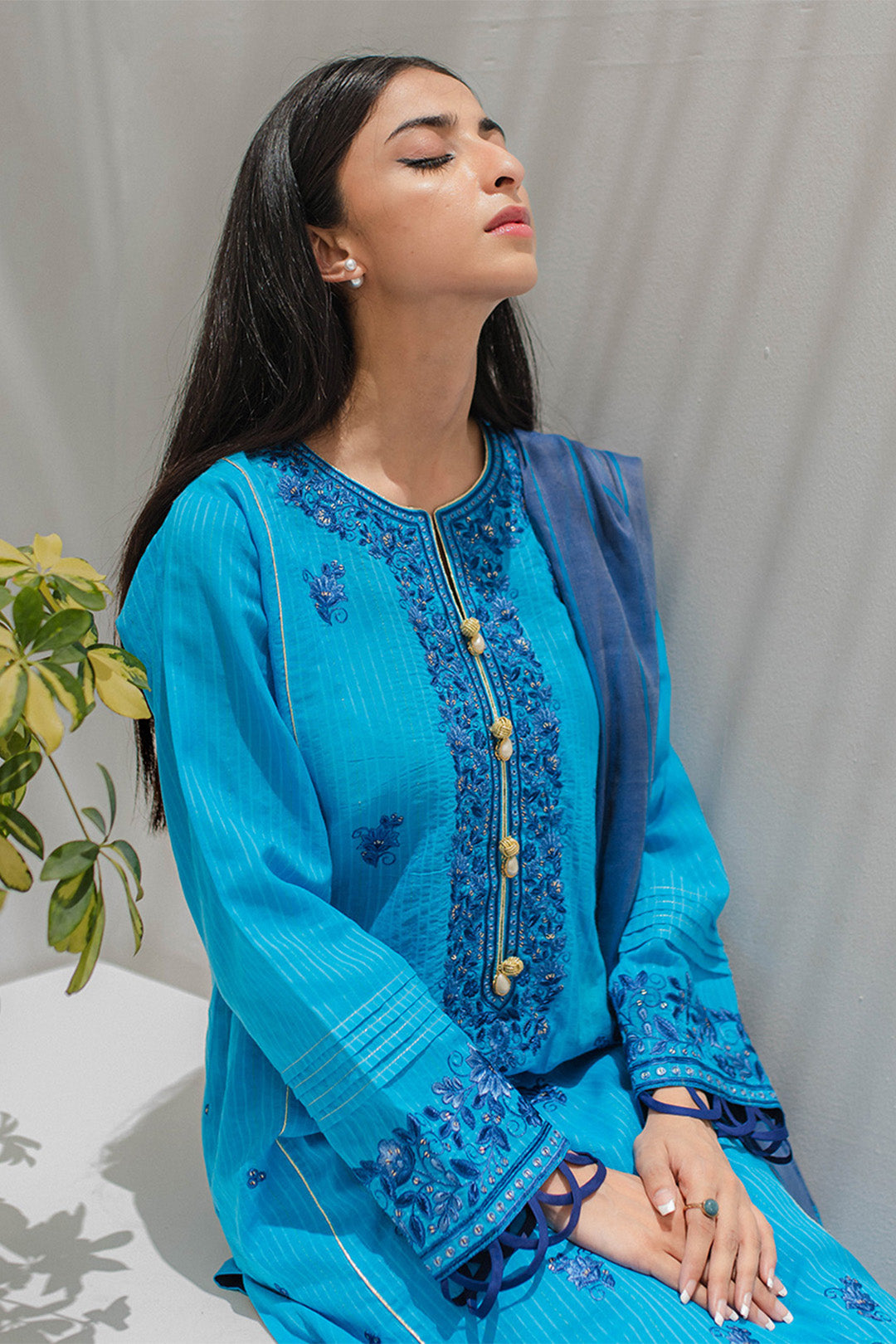 Embroidered Shirt Shalwar Dupatta - 0379