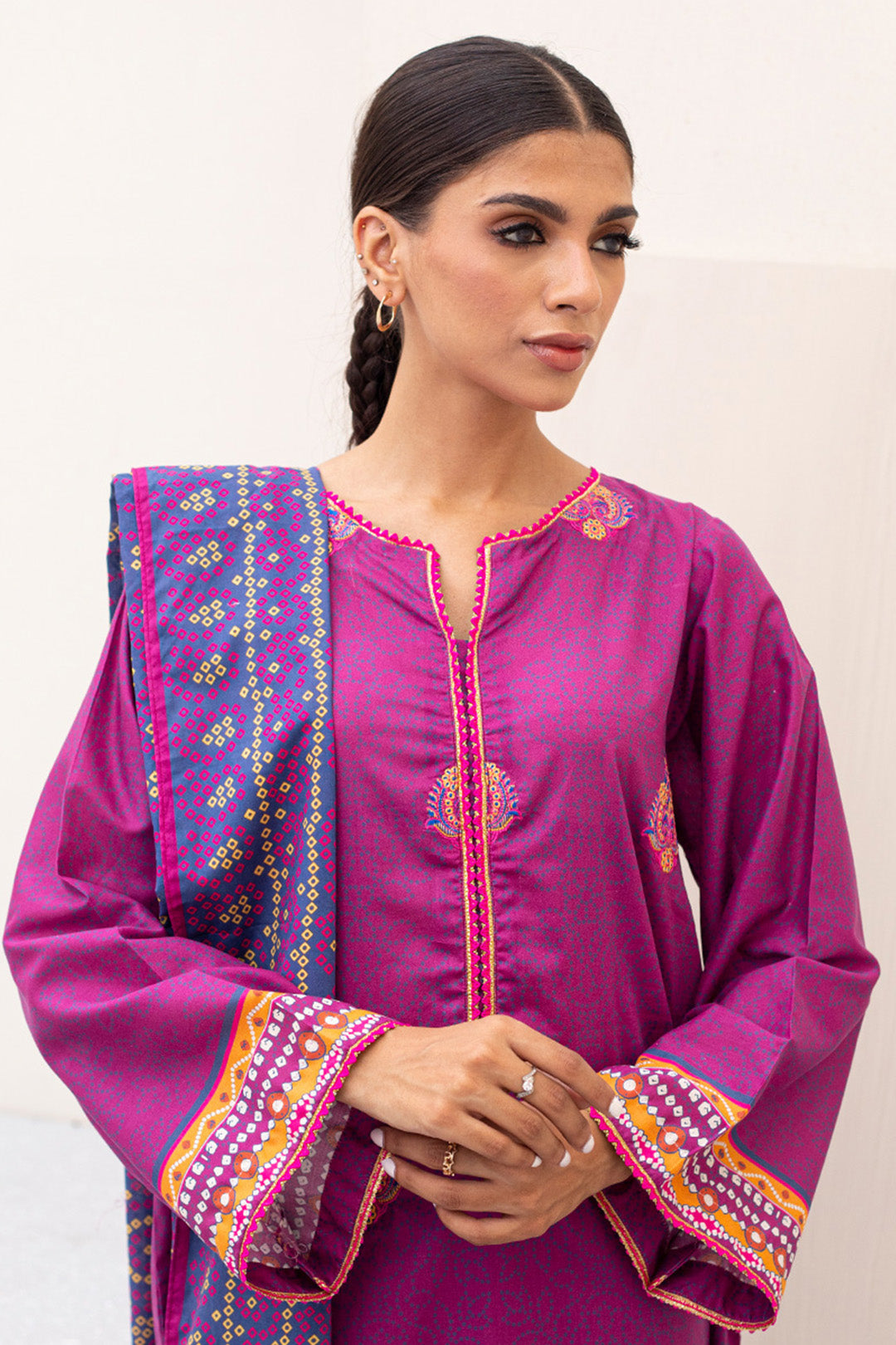 Embroidered Shirt Shalwar Dupatta - 0421