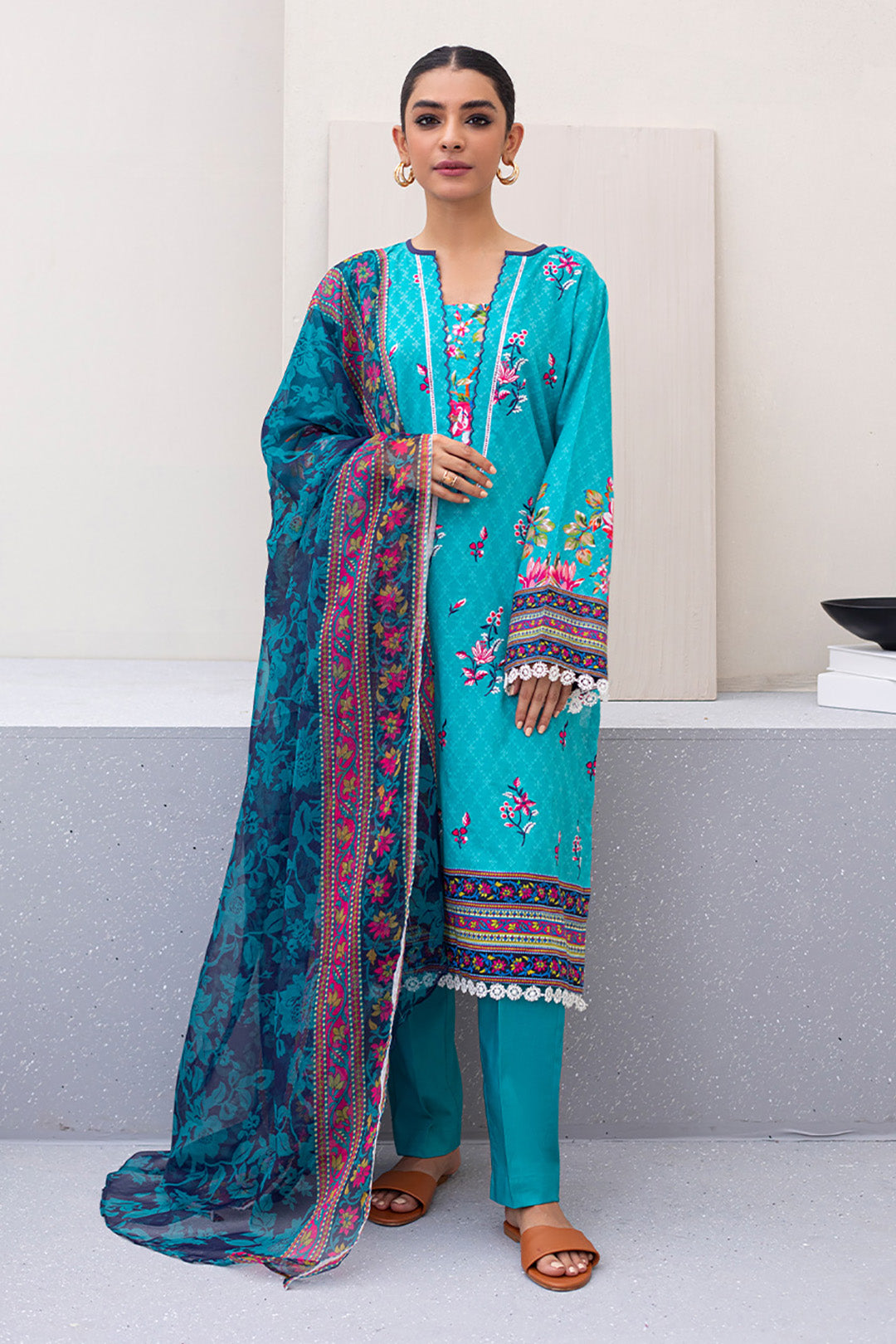 Embroidered Shirt Shalwar Dupatta - 0422