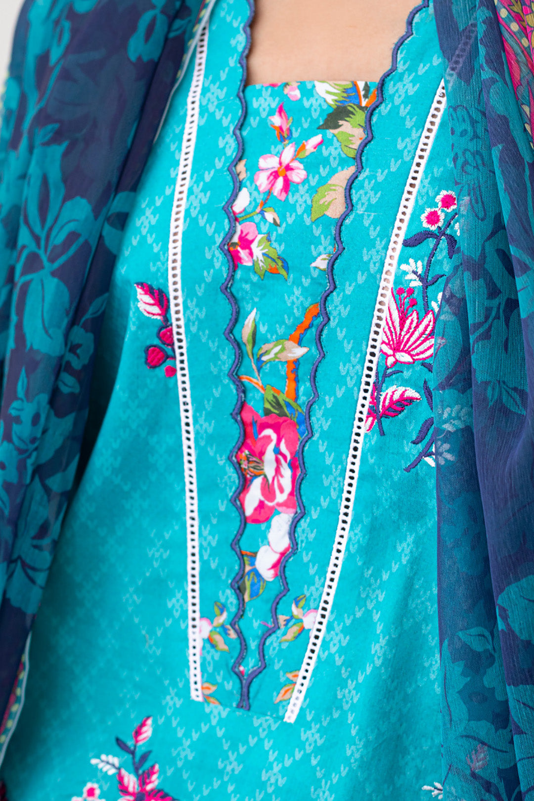 Embroidered Shirt Shalwar Dupatta - 0422