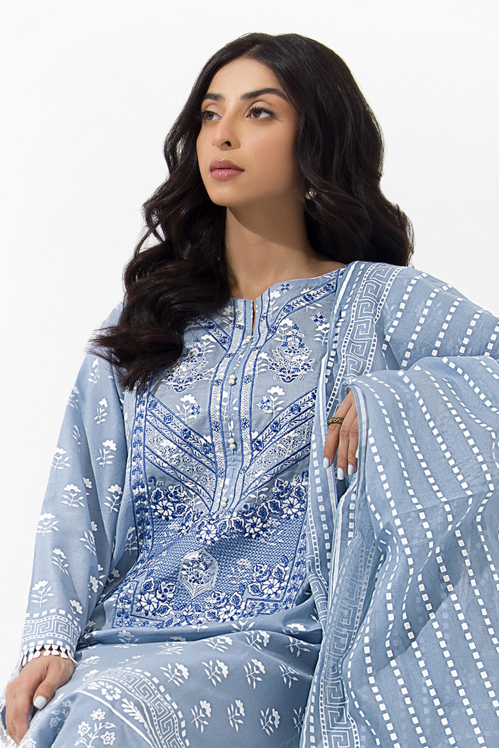 Embroidered Shirt Shalwar Dupatta - 0423
