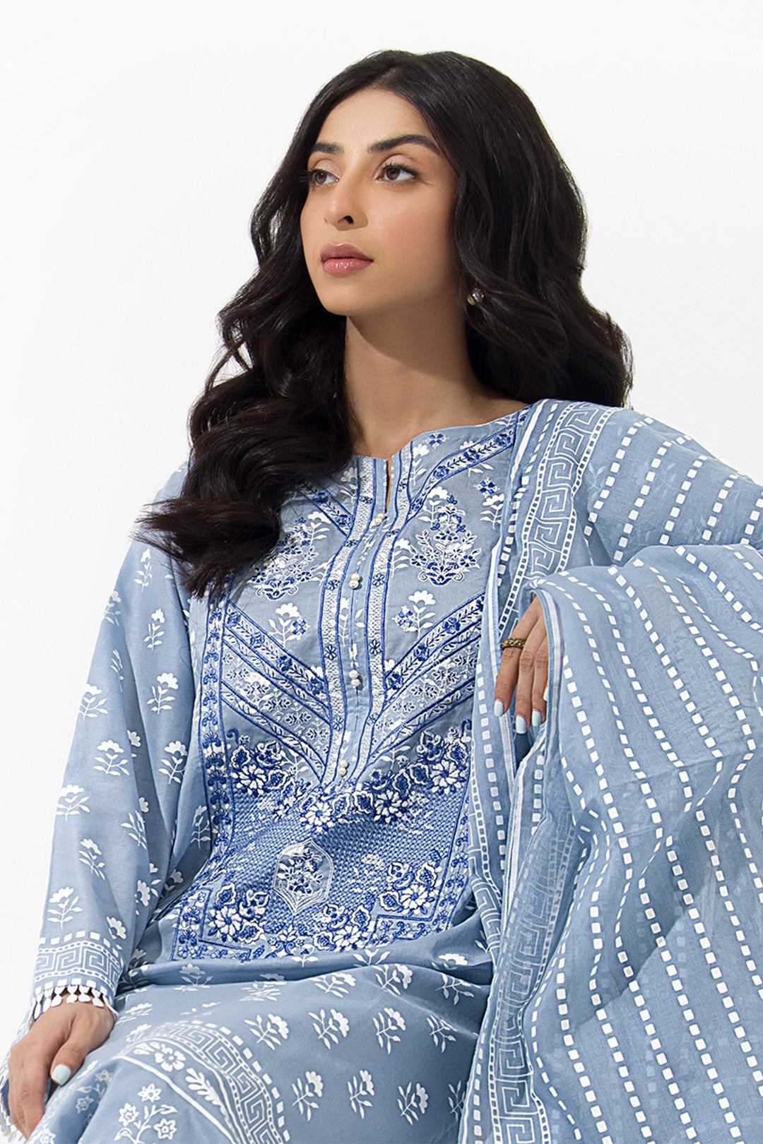 Embroidered Shirt Shalwar Dupatta - 0423