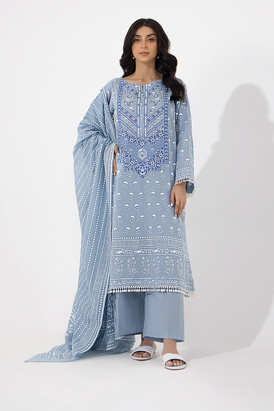 Embroidered Shirt Shalwar Dupatta - 0423