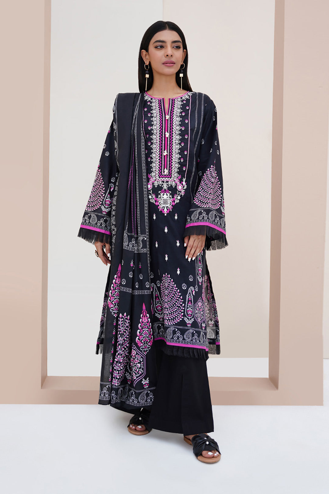 Embroidered Shirt Shalwar Dupatta - 0426