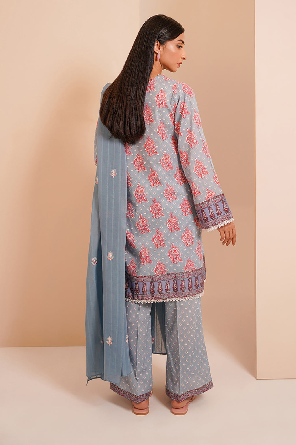 Embroidered Shirt Shalwar Dupatta - 0430