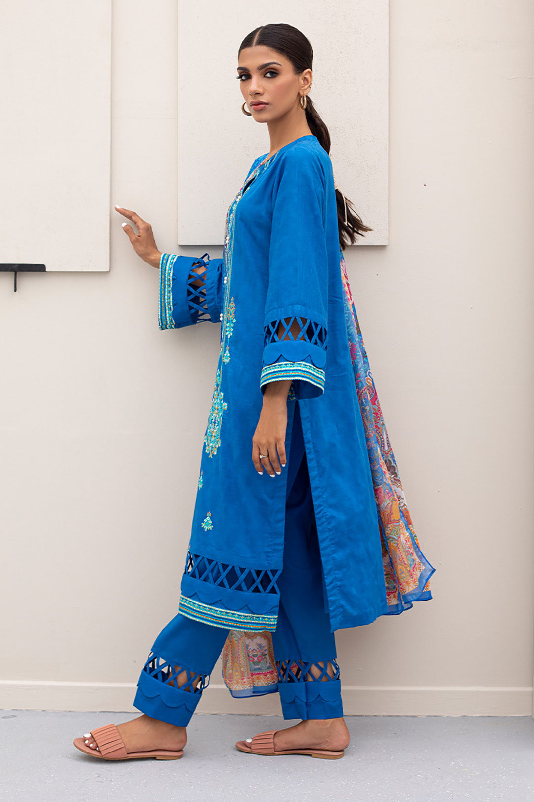 Embroidered Shirt Shalwar Dupatta - 0435